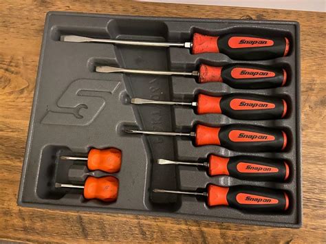 With the Craftsman 5-Piece <strong>Screwdriver Set</strong>, you get four <strong>screwdrivers</strong> in the most common sizes for use around the home—#1 and #2 Phillips head and 1/4-inch and 1/8-inch slotted—as well as a small offset <strong>screwdriver</strong> with a Phillips. . Snap on screwdriver sets